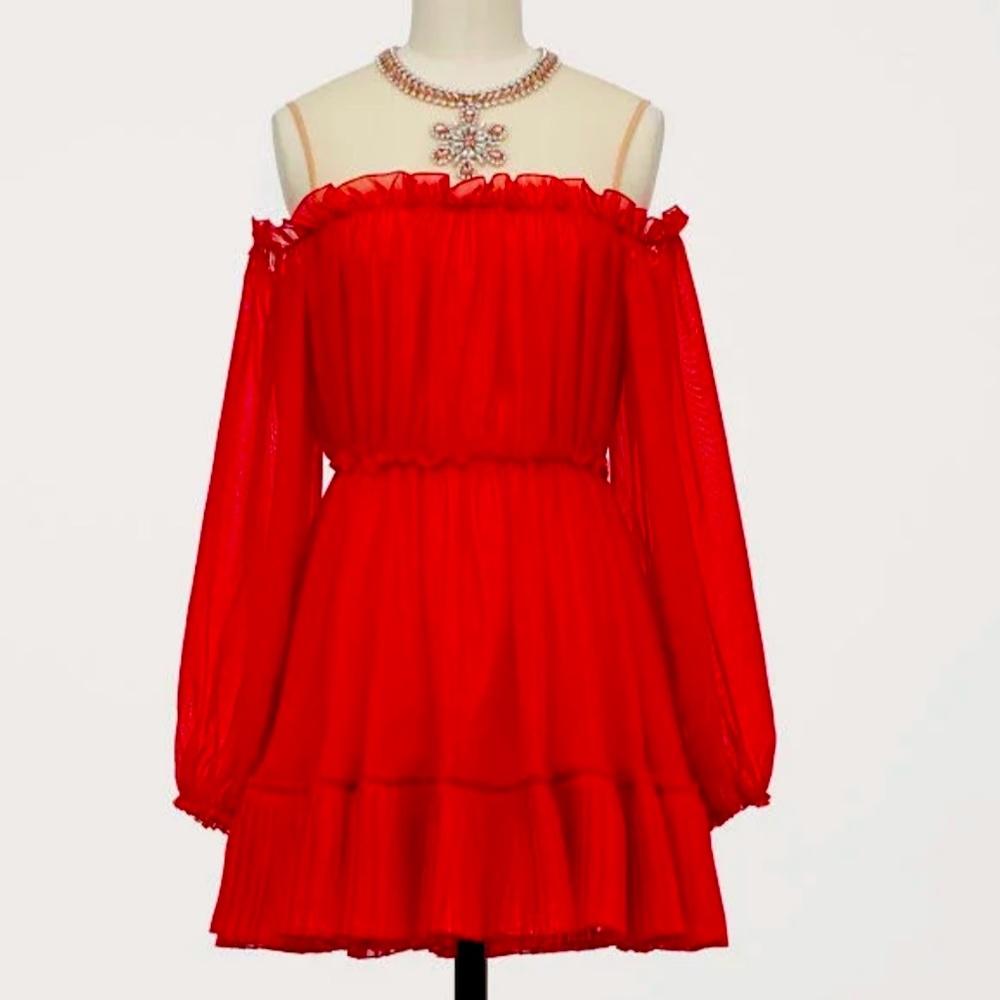 HM x Giambattista Valli cold shoulder dress